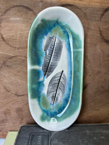 Oval Dish with Common Milkweed Leaf impression (MW91)