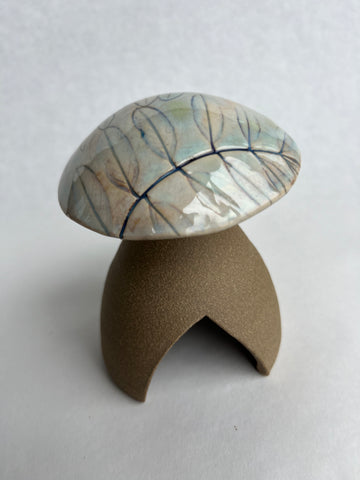 Mushroom Garden House - Lead Plant or False Indigo leaf impression (Q06)