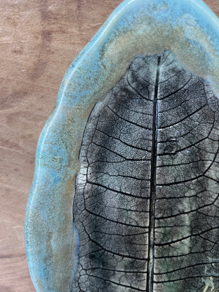 Oval Dish with Common Milkweed Leaf impression (MW90)