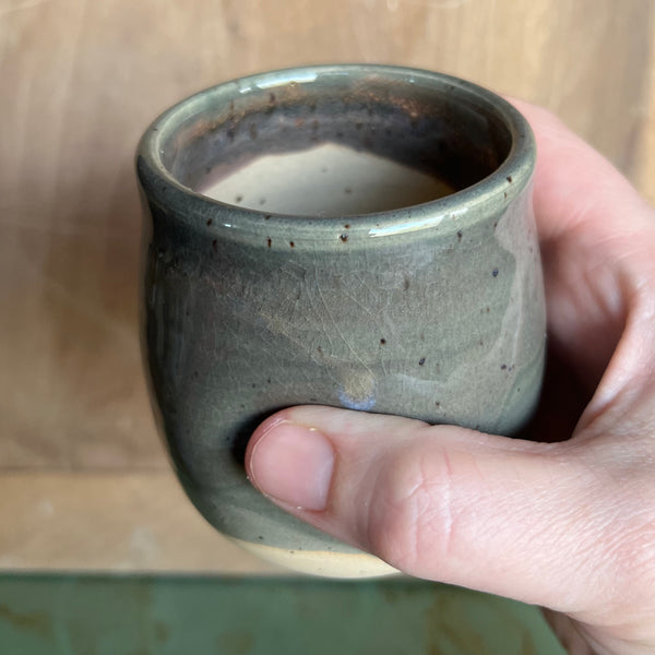 Dimple Vessel - Charcoal on light speckle (DV23)
