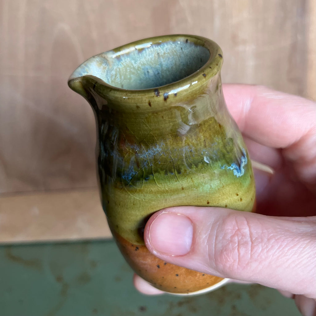 Dimple Pitcher - Summer Hill on light speckle (DP23)