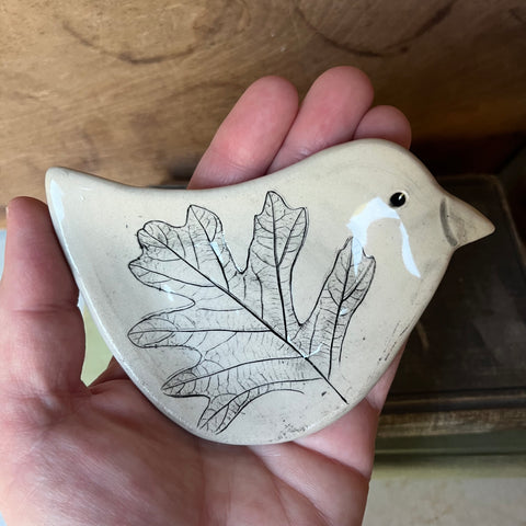 Bird Dish with Leaf impression (C30)