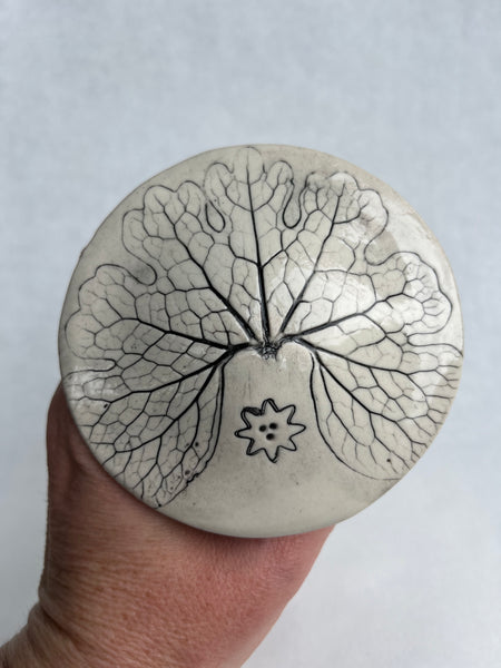 Mushroom Garden House - Bloodroot leaf impression (Q10)